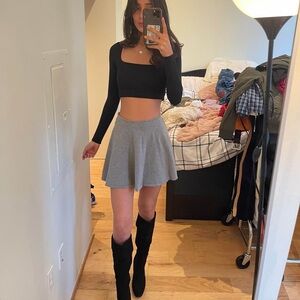 Forever 21 Gray A-Line Mini Skirt